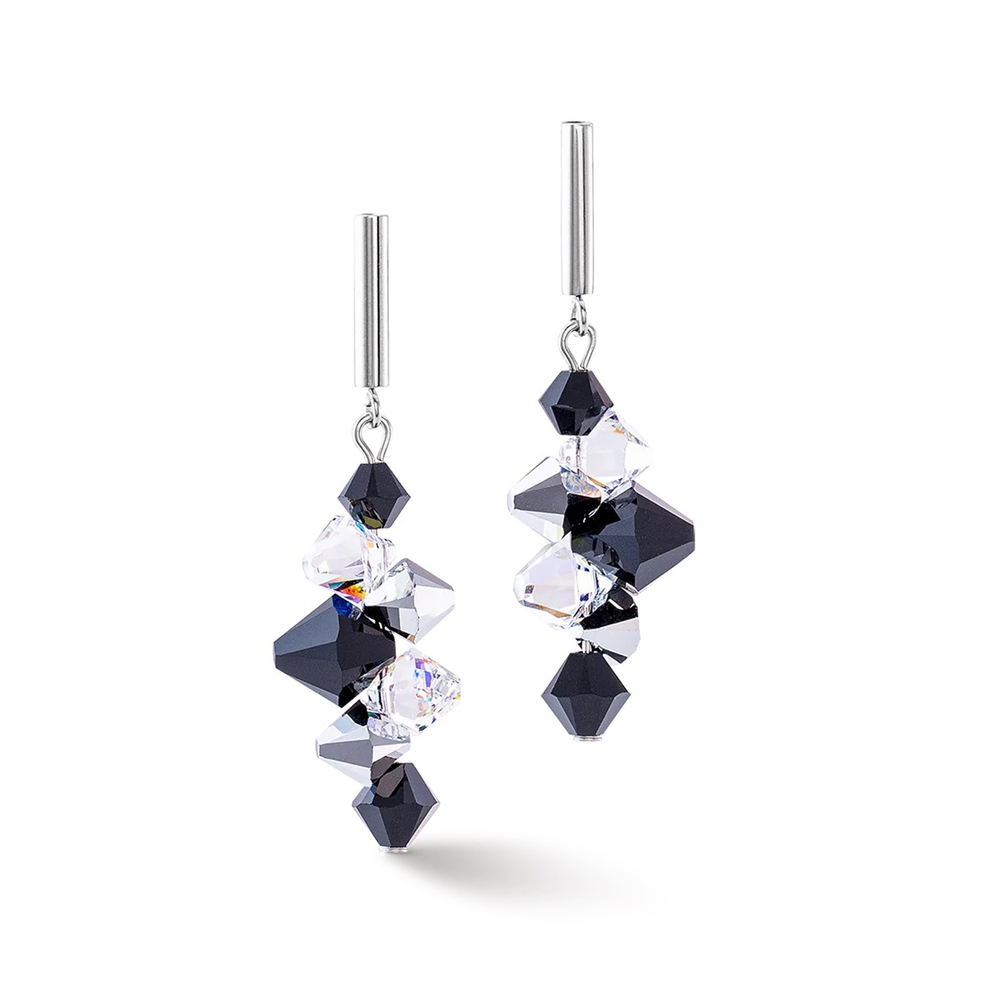 Серьги Coeur de Lion Black-Crystal 4640/21-1318