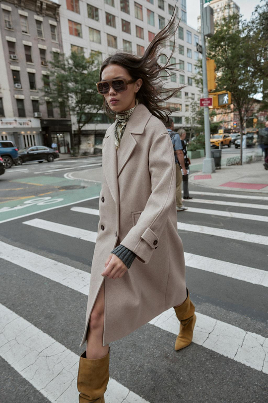 ZARA МЯГКОЕ ПАЛЬТО, БЕЖЕВЫЙ