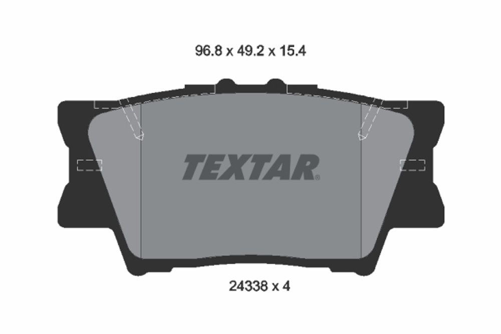 TEXTAR - 2433801-TET - Brake Pad Set, disc brake