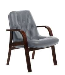 Кресло для посетителей Premier D серая кожа