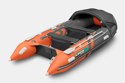 Надувная лодка GLADIATOR C370AL оранжевый/темно-серый