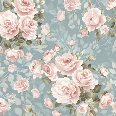 Розы на бирюзовом фоне