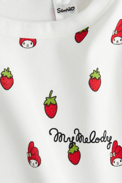 H&M Топ с принтом, белый