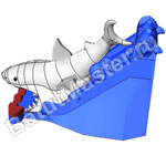 Детский надувной батут-горка "Акула"