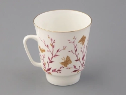 Чашка с блюдцем кофейная 165 мл форма Майская рисунок Розовые веточки арт. 81.13735.00.1