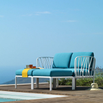 Лаунж диван двухместный Nardi Komodo, белый, синий