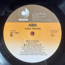 Винтажная виниловая пластинка LP ABBA Super Trouper (Japan 1980) (Obi) Happy New Year