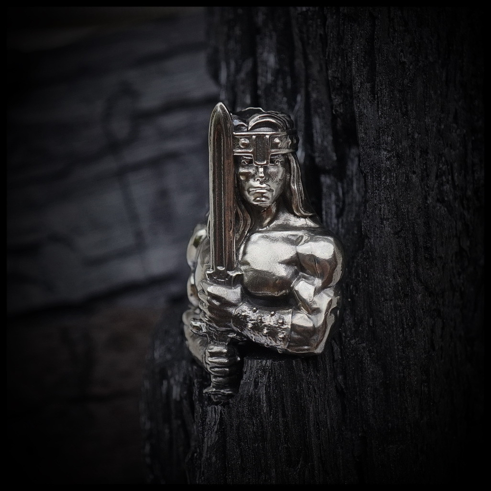 Темлячная бусина "Конан" для ножей , мельхиор