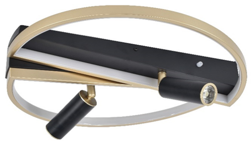 Потолочный светодиодный светильник Mirastyle XL-60023C/2+2 SBK+SGD