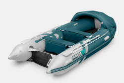 Надувная лодка GLADIATOR E380PRO морской зеленый-белый