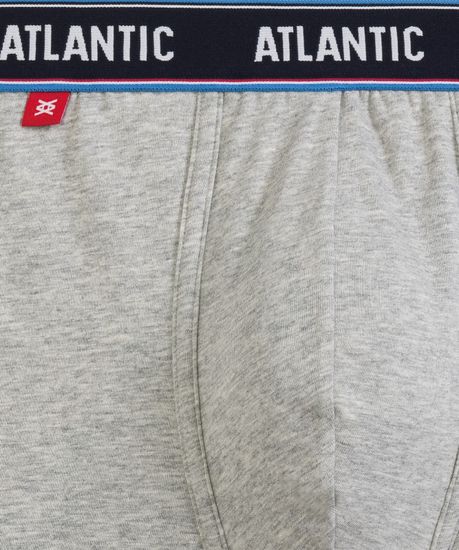 Трусы мужские боксеры (3шт), Atlantic 3MH-214, хлопок, темно-синий + коралловый + серый меланж