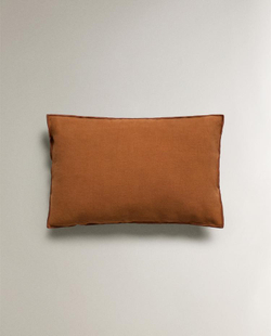 ZARA HOME ОДНОТОННАЯ НАВОЛОЧКА ДЛЯ ДЕКОРАТИВНОЙ ПОДУШКИ, КОРИЧНЕВЫЙ