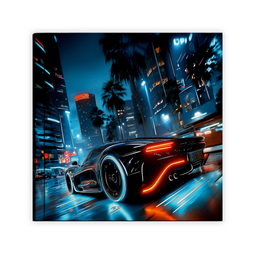 Блокноты, 105х105 мм, 48 л, арт. 74056 НОЧНОЙ ДРИФТ / Блок - белый офсет 65 г/м², дизайнерский блок(клетка), твёрдый переплёт 7БЦ, тиснение фольгой, глянцевая ламинация/