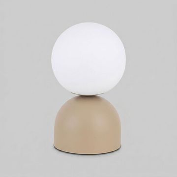 Настольный светильник со стеклянным плафоном 1*Е27 11498 коричневый Miki TK Lighting