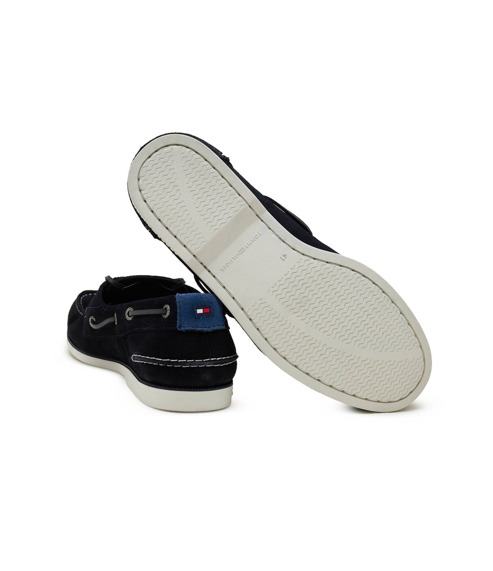 Кожаные мокасины th boat shoe core suede Tommy Hilfiger - темно-синий(FM0FM04505)