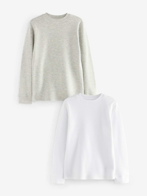 Лонгслив для мальчика Next Q55-698, 2 шт., Белый, Серый