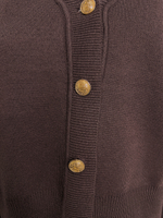 Кардиган 648 однотонный на пуговицах с V-образным вырезом