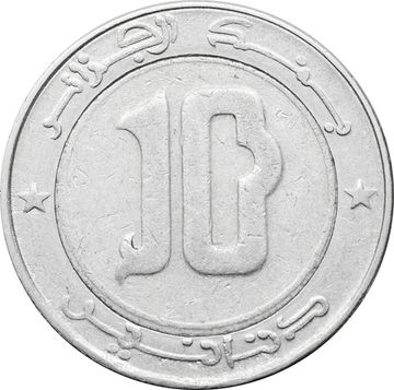 10 динаров 1992-2019 Алжир