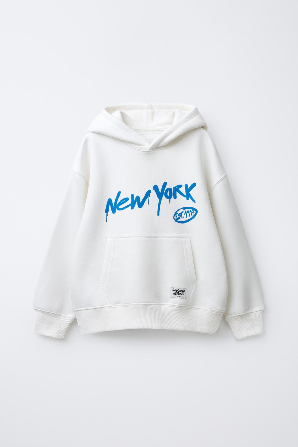 ZARA ХУДИ С ПРИНТОМ, ЭКРЮ