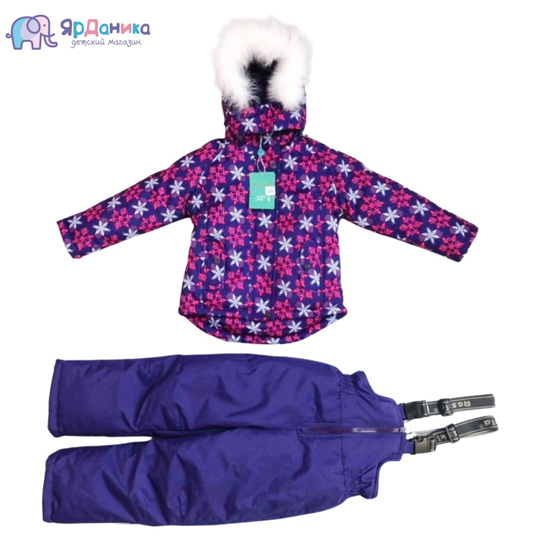 Зимний костюм Raskid фиолетовый, снежинки