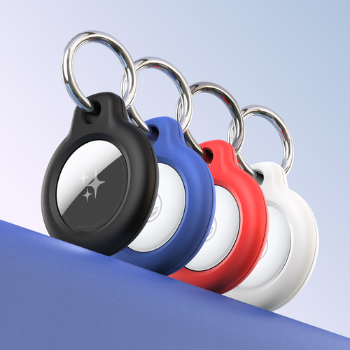 Комплект защитный чехлов-держателей 4шт с кольцом для AirTag, Dux Ducis