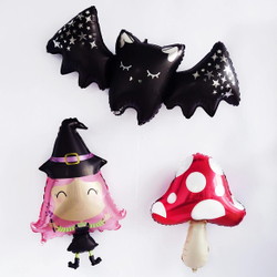 Воздушный шар Летучая Мышь сверкающая 110 см, 1шт.