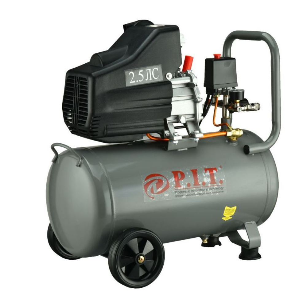 Компрессор PAC50-C   (1,8кВт, 2,5лс, 206 л/мин, 50л, 2 выхода, европереходник, масляный) P.I.T.