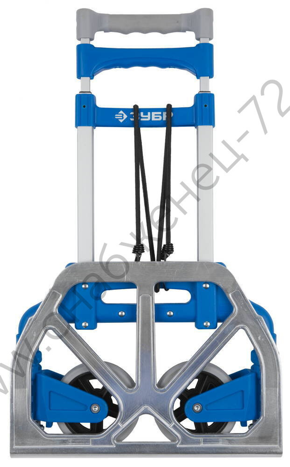 ЗУБР ТР-60 до 60кг, каркас и платформа из алюминия, платформа 39х28см, колёса d13см, вес 3,2кг, складная хозяйственная тележка (38750-60)