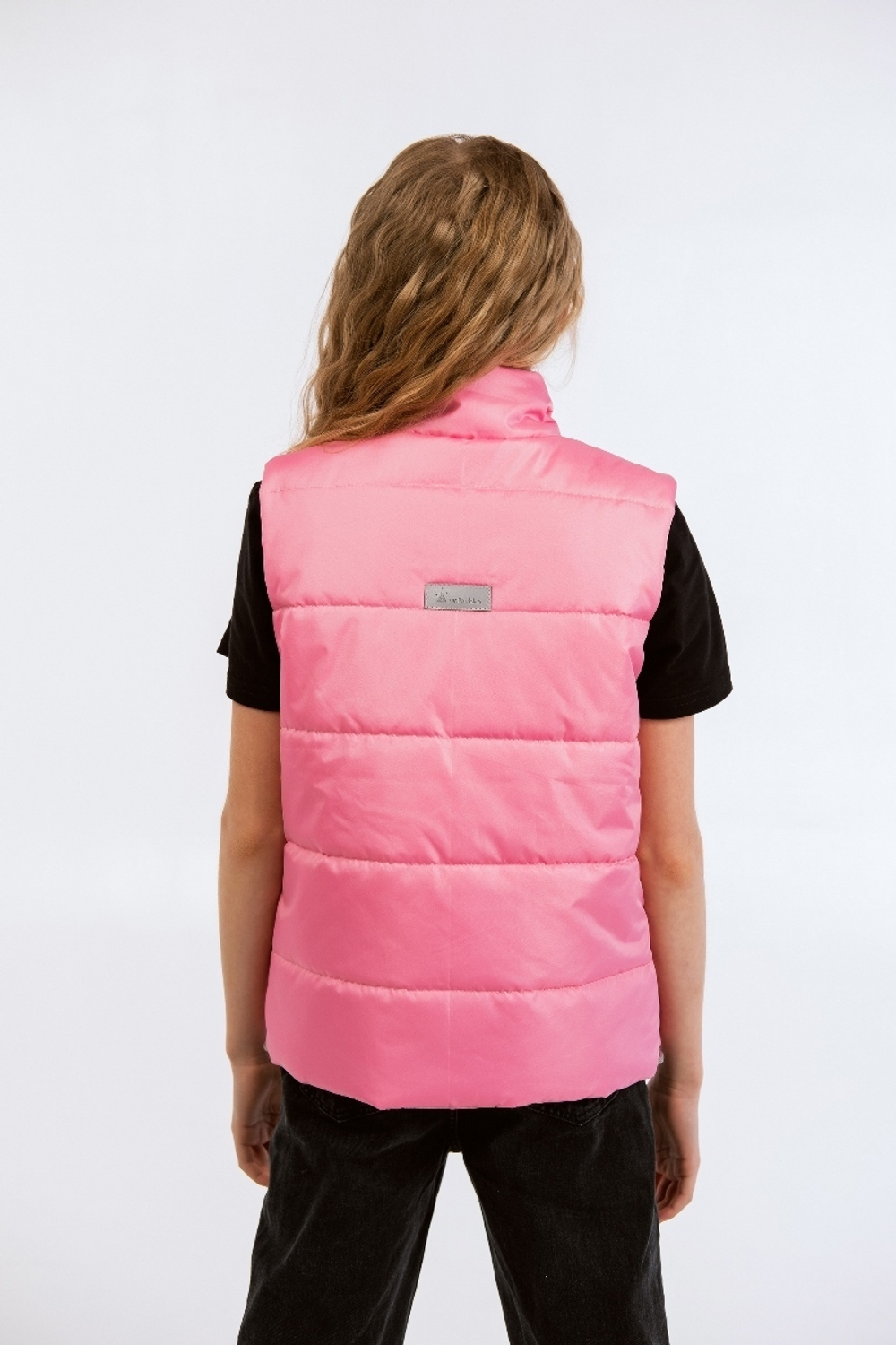 Жилет для девочки "Смайл" розовый
