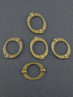 Рамки Металлические Овальные 19,2х14,8 мм с отверстием 12 мм для бусины, цвет: Родий/Золото/Бронза/Медь