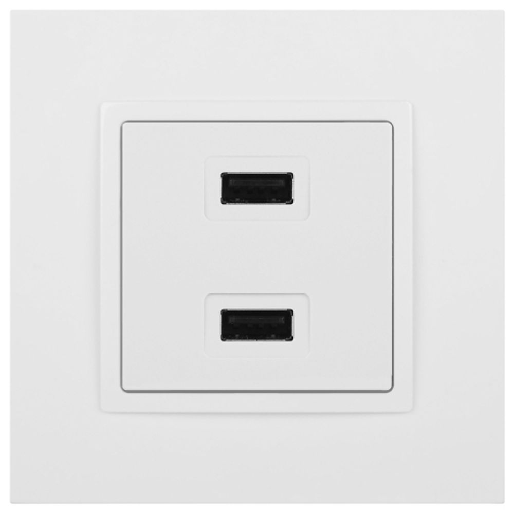 14-4110-01 ЭРА Устройство зарядное USB, 230В/5В-2100мА, IP20, Эра Elegance, белый | Elegance Белый