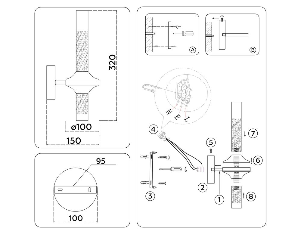 Ambrella Настенный светильник Modern LH55355