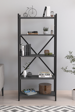 Стеллаж TROYA 150х65 - антрацит