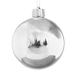 большой шар на елку (серебристый глянцевый)