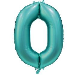 Шары цифры гелиевые, цвет: Тиффани, 102 см