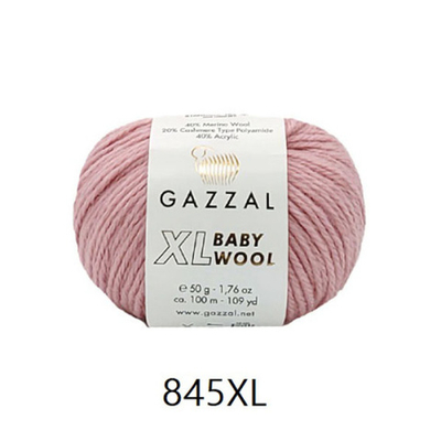 BABY WOOL XL, розовая пудра