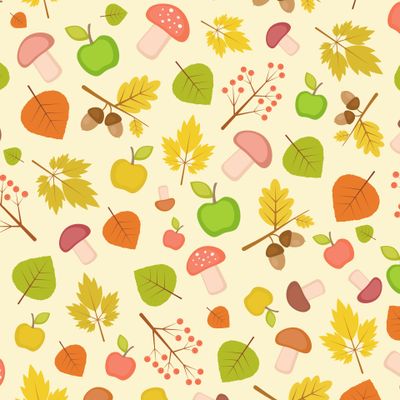 Autumn seamless pattern/ Осенний узор