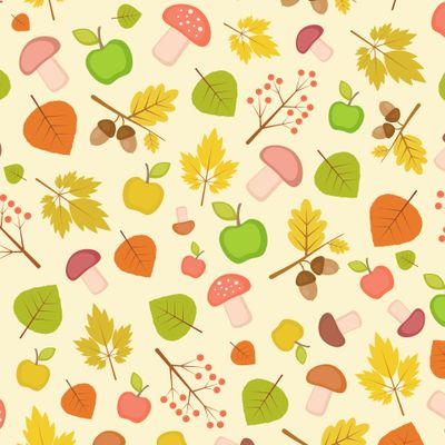 Autumn seamless pattern/ Осенний узор