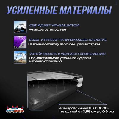 Надувная подушка «LandBag» для байк-прыжков и трюков, 8×8×2,5 м