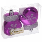 Ёлочные игрушки «Волшебные варежки» 6 см (набор 2 шт), Фиолетовый