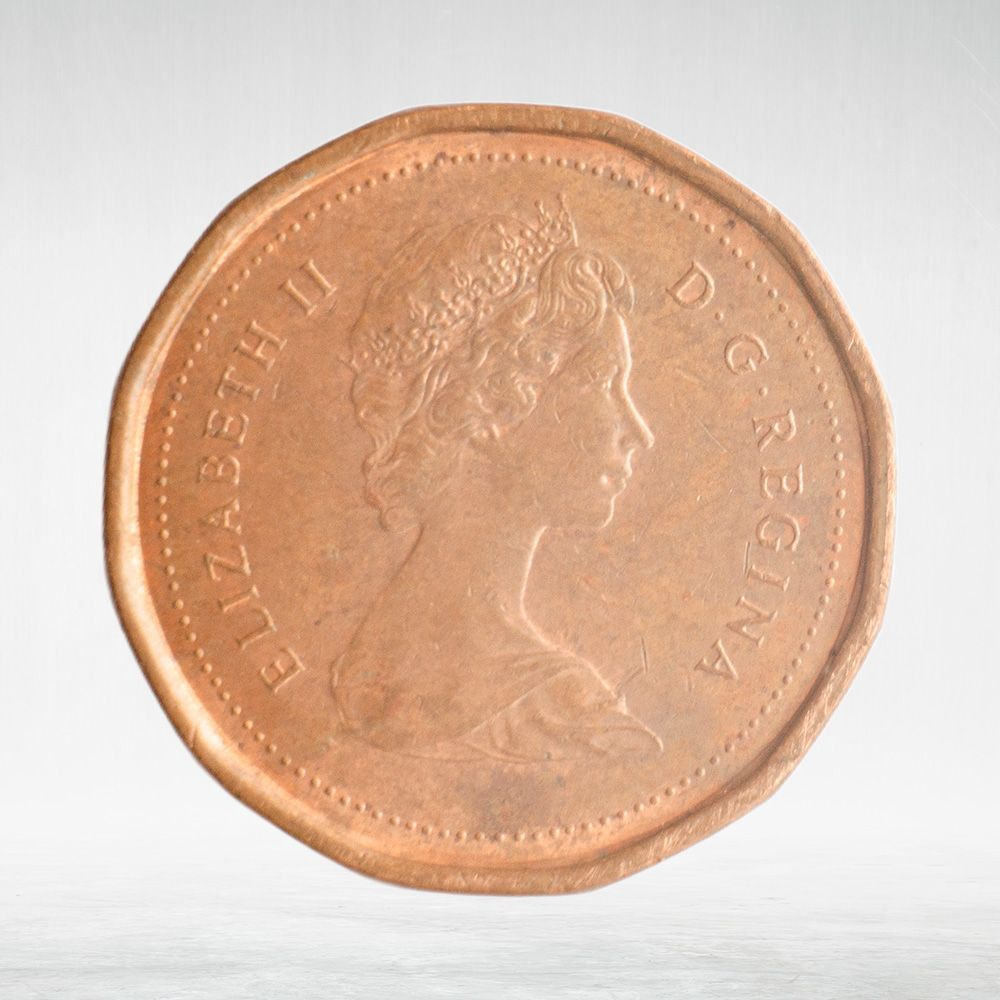 Canada, 1 Cent, 1982 – Elizabeth II (Second Portrait, 12-Sided Design), VF