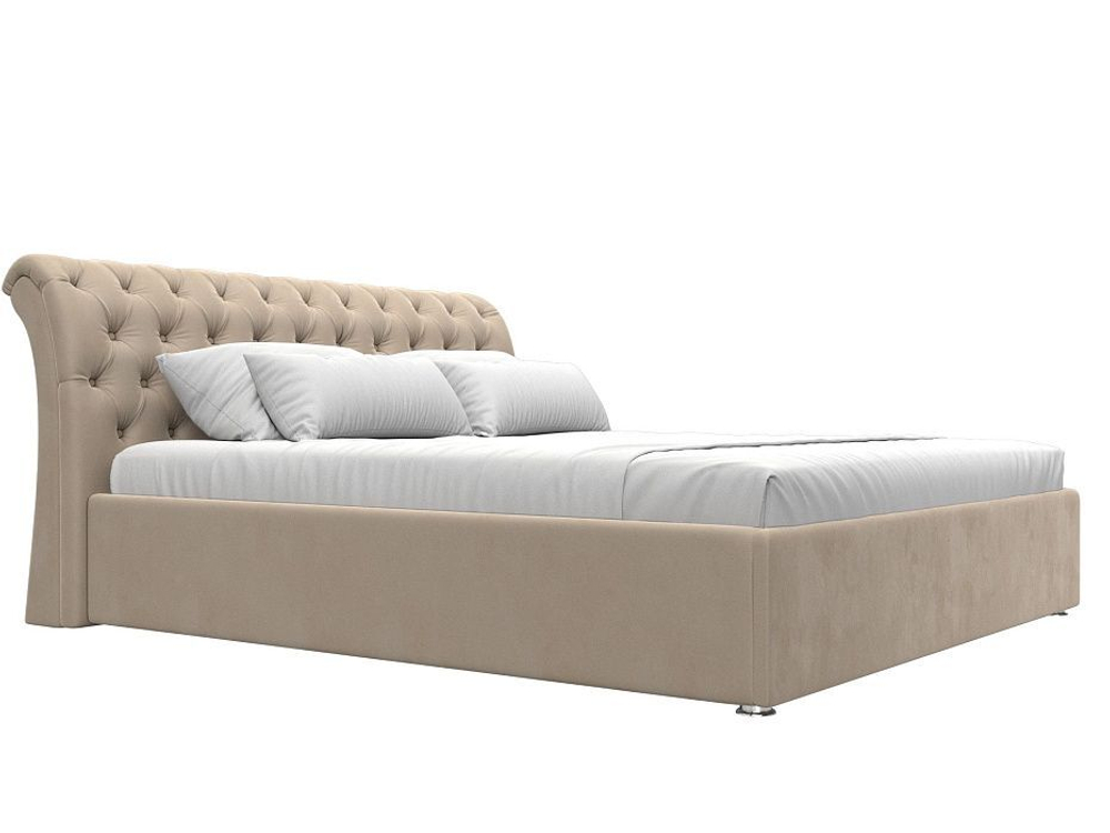 Кровать интерьерная Сицилия 180, Бежевый, Велюр, 120876