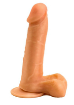 Фаллоимитатор реалистичный на присоске, (17 см) (Цвет: телесный)