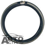Оплетка на руль круглая Coolpart DIAMOND 50  (38*38) лебедь к/з черный/белый СТРАЗЫ L2088BL-WT