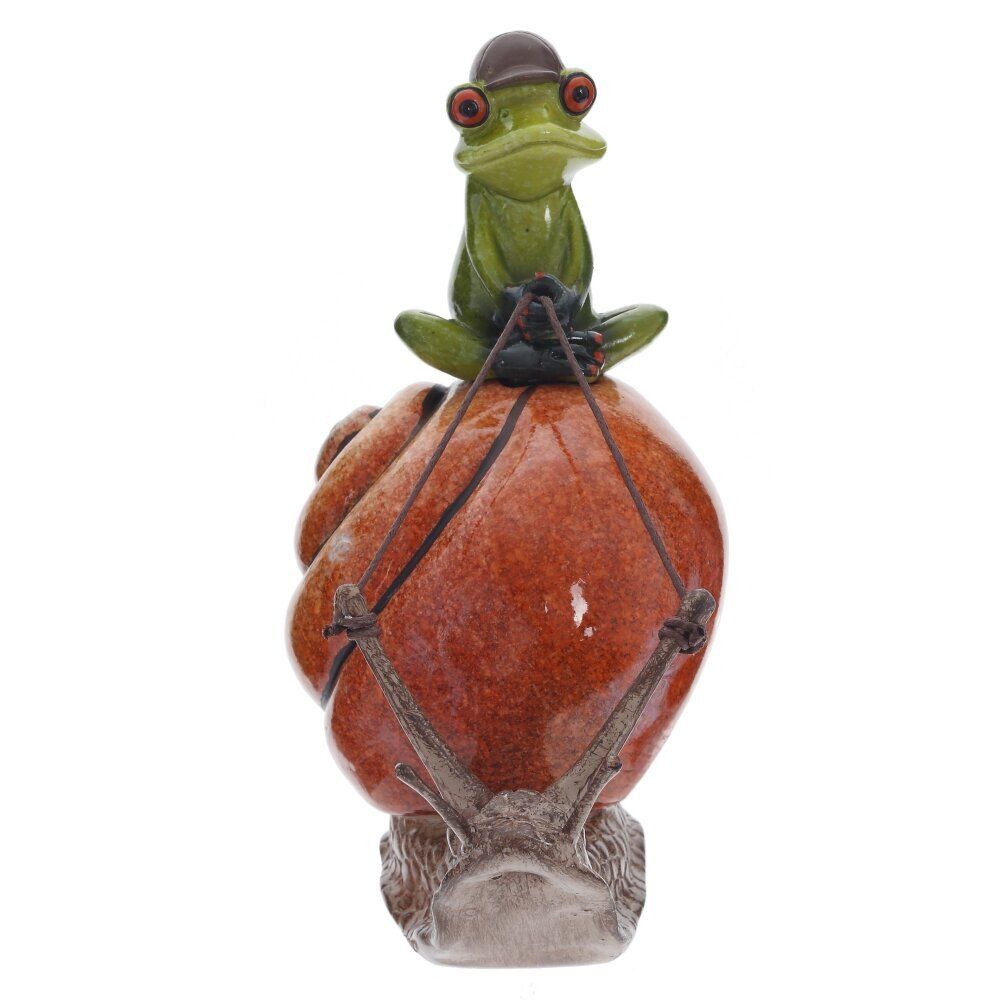GAEM Фигурка декоративная "Лягушка на улитке", L14 W6,5 H12,5 см