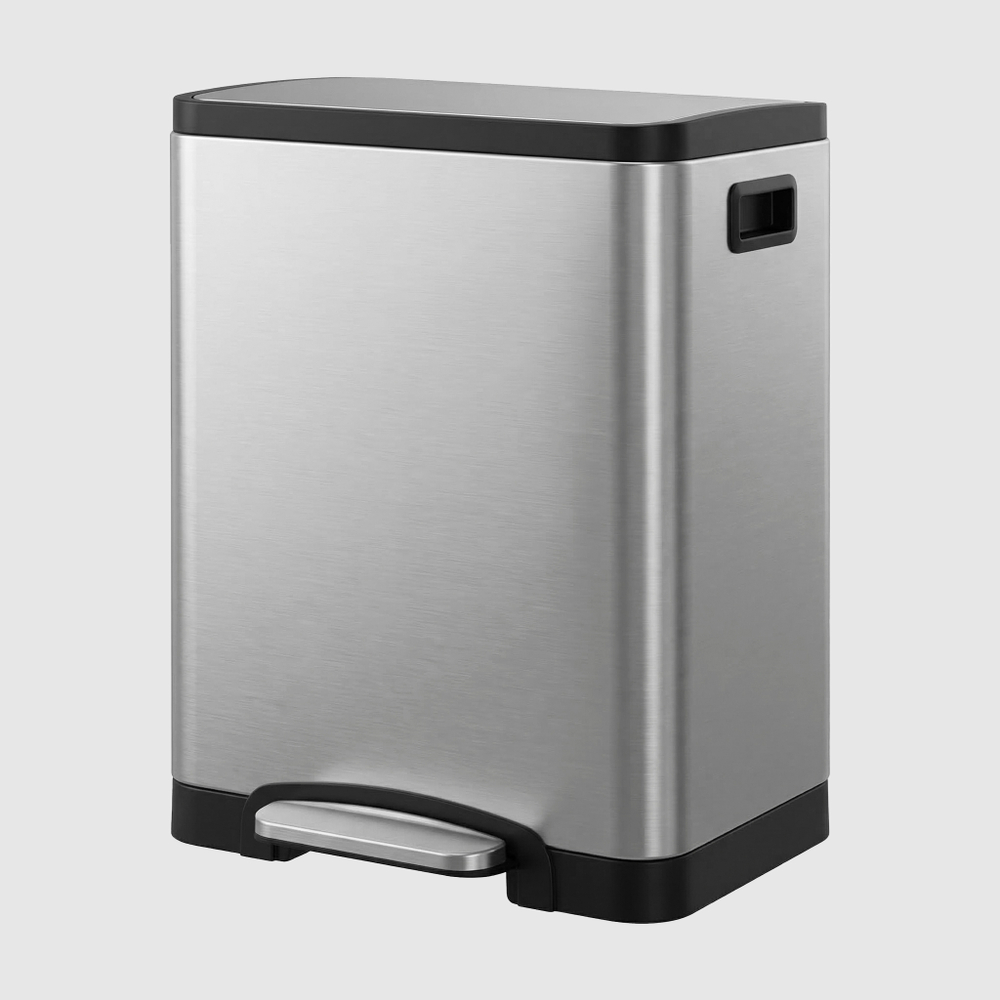 Контейнер для сортировки мусора с педалью 30 л. нерж. сталь NOFER 09112.S матовый