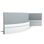 SX105F современный плинтус с бороздками
