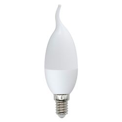 LED-CW37-11W-6500K-E14-FR-NR Лампа светодиодная. Форма свеча на ветру. матовая. Серия Norma. Дневной белый свет 6500K. Картон. ТМ Volpe