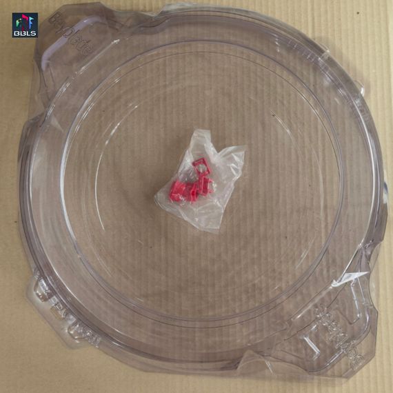 Прозрачная арена DB от Takara Tomy с царапинами, красные заклёпки