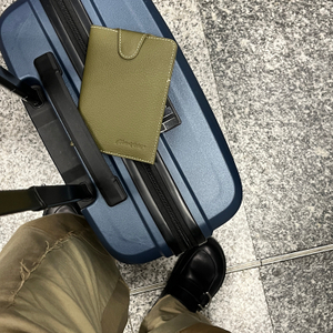 Обложка-кармашек для паспорта London из кожи теленка, зеленого цвета